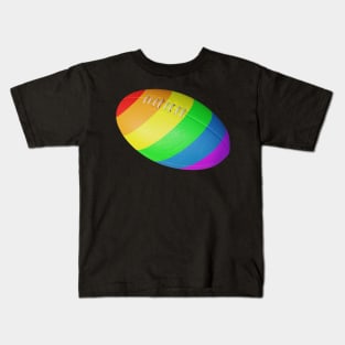 American Football Rainbow LGBTQ Gay Pride Kids T-Shirt